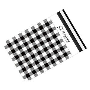 Polymailers 25 Boutique Black and White Checks 10 x 13